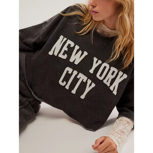 The Laundry Room Black Cotton Nyc Lennon Crop Jumper Size M